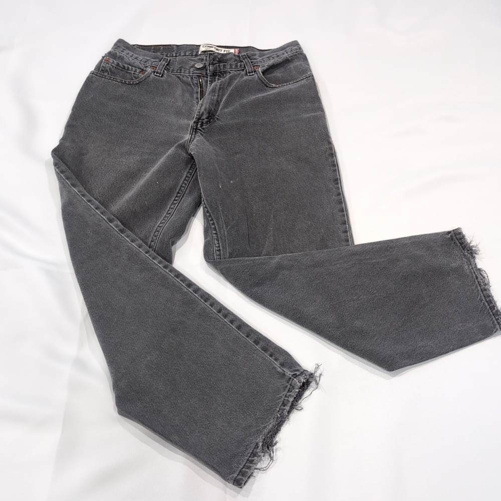 Levi's 560 Comfort Fit Straight Leg Gray W 30/L30 (27 inseam) Distressed Faded